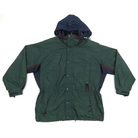 Vintage Columbia 3 in 1 Waterproof Multicolor Hooded Full Zip Ski Parka Jacket L
